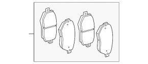 Колодки тормозные передние 4шт Lexus IS300/IS350 14-20