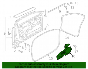 Панель двери внутренняя передняя левая Audi A6 C8 19-25 большая