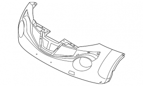Бампер передний голый Nissan Juke 15-17 S, SL, SV
