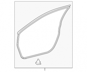 Уплотнитель двери передней правой Toyota Camry v55 15-17 usa