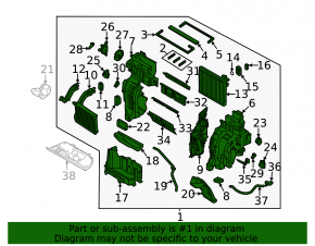 Печка в сборе Kia Sorento 19-20 manual