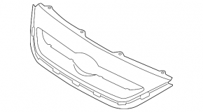 Решетка радиатора grill Ford Fiesta 11-13 дорест в сборе, без значка