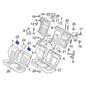 Подголовник передний левый Ford Fusion mk5 13-16 кожа бежевая
