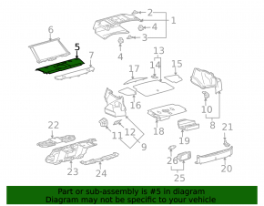 Полка задняя Lexus GS300 GS350 GS430 06-11 черная без шторки