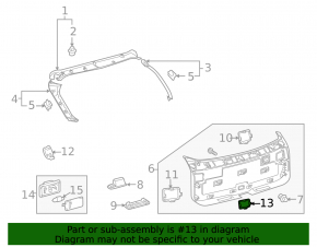 Заглушка двери багажника нижняя Lexus RX350 RX450h 10-15 черн