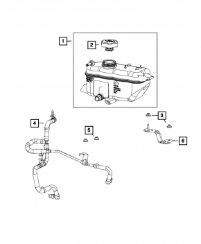Патрубок охлаждение обратка Jeep Grand Cherokee WL 21-26 3.6