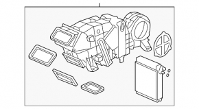 Печка задняя в сборе Acura MDX 07-13