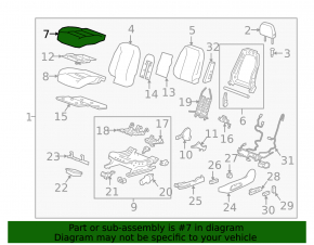 Водительское сидение Chevrolet Equinox 18-21 без airbag, электро, ткань черное, под чистку