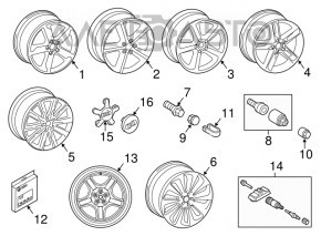 Roată de rezervă pentru Audi Q5 8R 09-17 R18 195/75