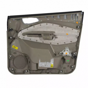 Обшивка двери карточка передняя левая Ford C-max MK2 13-18 беж, царапина