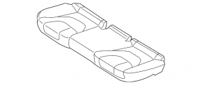 Задний ряд сидений 2 ряд Ford Fusion mk5 17-20 titanium, кожа светло-серая
