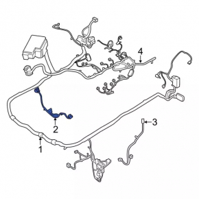 Проводка диффузора кожуха радиатора Ford Mustang mk6 15-23 2.3T