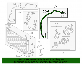 Трубка кондиционера компрессор-печка Mazda CX-5 13-16 2.0, 2.5