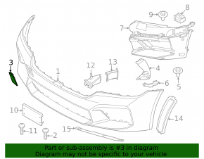 Заглушка буксировочного крюка переднего бампера BMW 5 G30 21-23 M