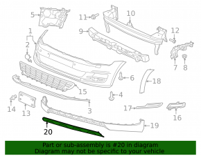 Capac bară față VW Golf 17-19 Alltrack