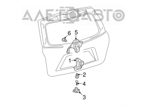Замок двери багажника Toyota Rav4 13-15