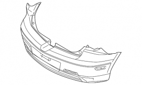 Бампер задний голый Mazda3 03-09 HB Sport