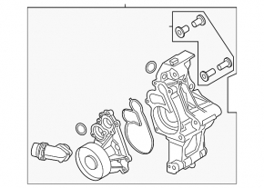 Помпа водяная BMW X5 G05 21-23 3.0T в сборе