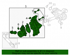 Помпа водяная BMW X5 G05 21-23 3.0T в сборе