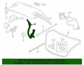 Петля крышки багажника правая Chevrolet Malibu 13-15