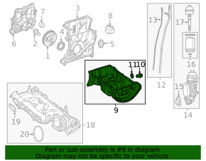 Поддон масляный Mercedes CLA 250 14-19 2.0T