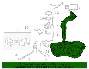 Топливный бак VW Beetle 12-19 1.8T