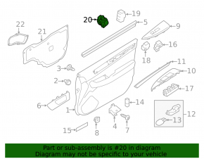 Управление зеркалами Subaru Outback 15-19