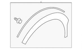 Decorație arc aripă dreapta față Subaru XV Crosstrek 18-23 nou original