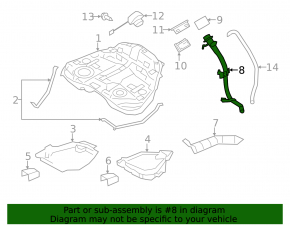 Заливная горловина топливного бака Subaru Forester 14-18 SJ 2.5, 2.0