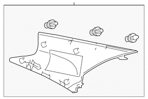 Накладка задней стойки правая Toyota Camry v55 15-17 usa беж