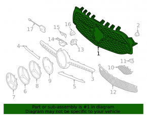 Grilă radiator Mercedes Clasa A V177 19-22