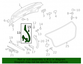Петля крышки багажника правая Audi A6 C7 12-18