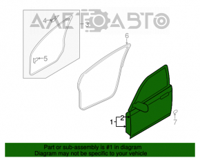Ușa goală din față dreapta pentru Mazda CX-7 06-09 albă