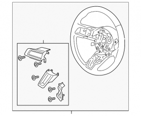 Руль голый Ford Mustang mk6 15-23 кожа черный