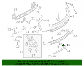Заглушка буксировочного крюка заднего бампера правая Mazda CX-5 23-25