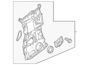 Передняя крышка двигателя Honda CRV 12-16 2,4