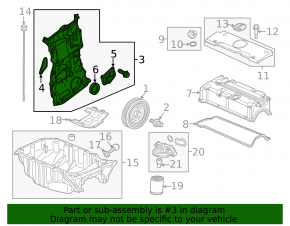 Передняя крышка двигателя Honda CRV 12-16 2,4