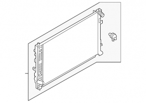 Radiator de răcire apă Nissan Rogue 21-22 2.5