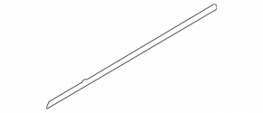Ornamente geam ușă, central față dreapta, Land Rover Range Rover 13-21, negru lucios