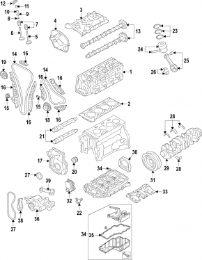 Головка блока цилиндров в сборе VW Atlas 18-26 2.0T