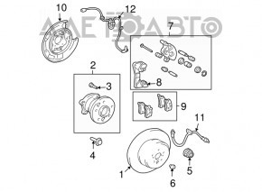 Ступица задняя правая Lexus RX300 RX330 RX350 RX400h 04-09 4WD