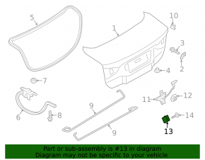 Скоба замка крышки багажника Ford Fusion mk5 17-20