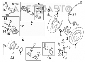 Датчик ABS задний левый Mazda CX-5 13-15 FWD