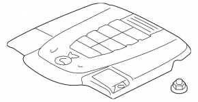 Capac motor Lexus LS460 07-17 crăpat, fără capac