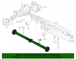 Карданный вал кардан BMW 5 F10 12-16 2.0T RWD
