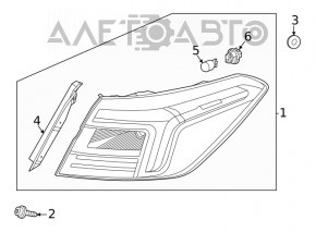 Фонарь внешний крыло правый Honda Civic XI FE/FL 22-26 5d