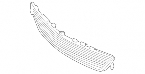 Grilă inferioară bara față Mercedes Clasa E W212 14-16 AMG pachet