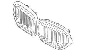 Grilă radiator BMW X1 F48 16-22 2020-22
