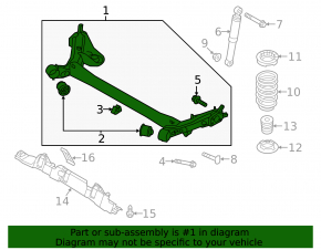 Балка задняя Hyundai Veloster 12-17