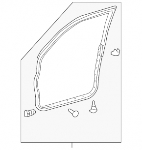 Уплотнитель двери передней левой Lexus RX300 RX330 RX350 RX400h 04-08